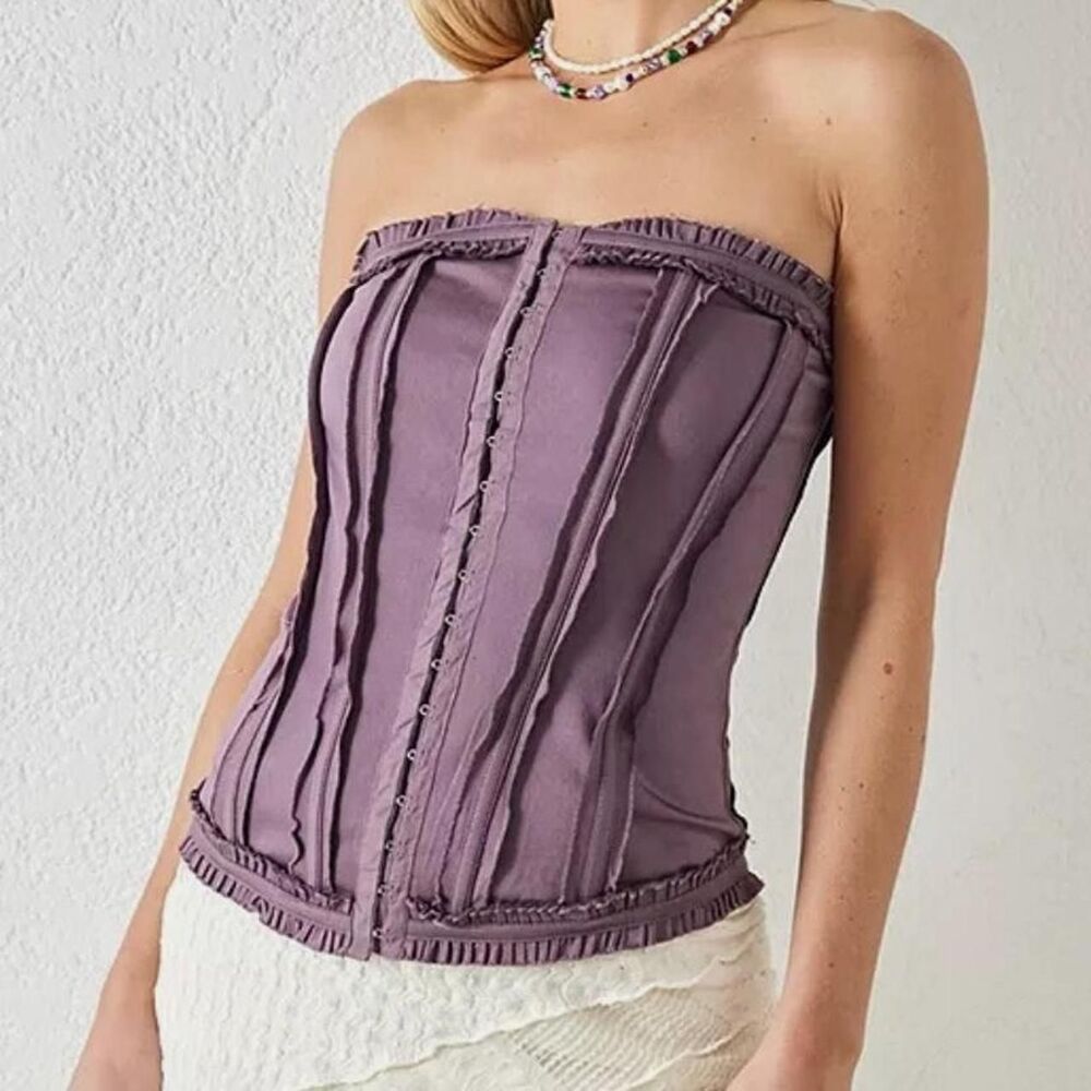 Urban Outfitters purple strapless corset top - XS - Good Condition